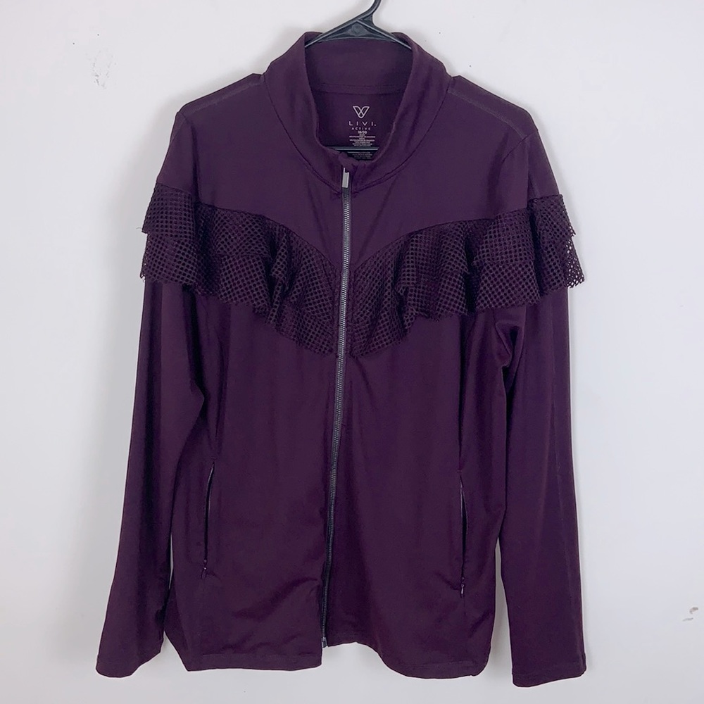 Lane Bryant Livi Active Purple Zip Up Jacket 18/20